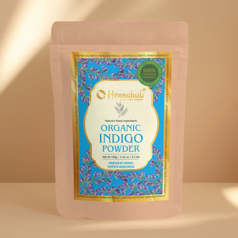 Hennahub Gold Indigo Powder for Deep, Natural Hair Dyeing | Double Filtered 100g Hennahub Gold Indigo Powder for Deep, Natural Hair Dyeing | Double Filtered 100g