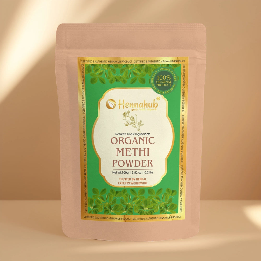 Hennahub Gold Fenugreek (Methi) Powder for Hair Strengthening and Scalp Care | Double Filtered 100g