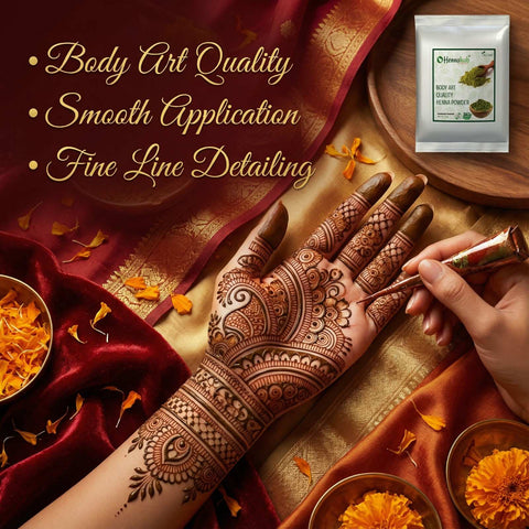 Natural Body art Quality Henna Leaves Powder/Mehandi for hand (Triple Filter) 1KG