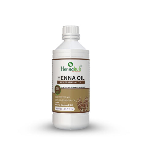 Pure Henna Oil 1000ml Pack | Free 1 Kg BAQ Henna Powder | Purity 95%