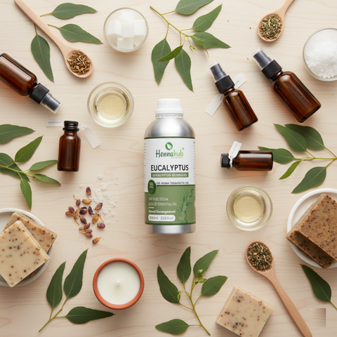 Pure Eucalyptus Essential Oil 1000ml Pack, Purity 95% | For Henna Artist