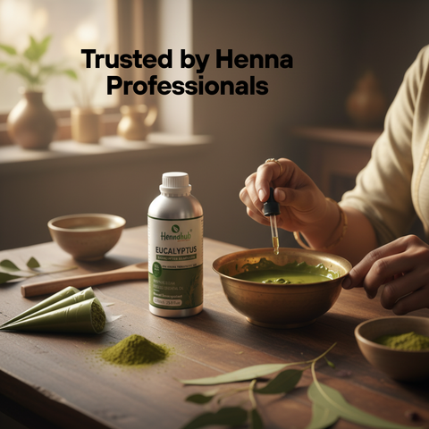 Pure Eucalyptus Essential Oil 1000ml Pack, Purity 95% | For Henna Artist