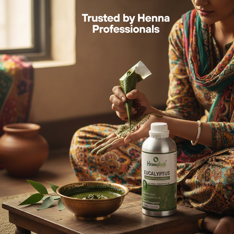 Pure Eucalyptus Essential Oil 1000ml Pack, Purity 95% | For Henna Artist