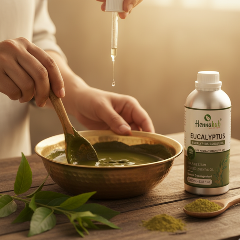 Pure Eucalyptus Essential Oil 1000ml Pack, Purity 95% | For Henna Artist