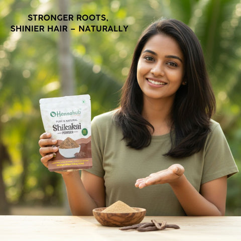 Hennahub Shikakai Powder for Gentle Hair Care and Natural Shine
