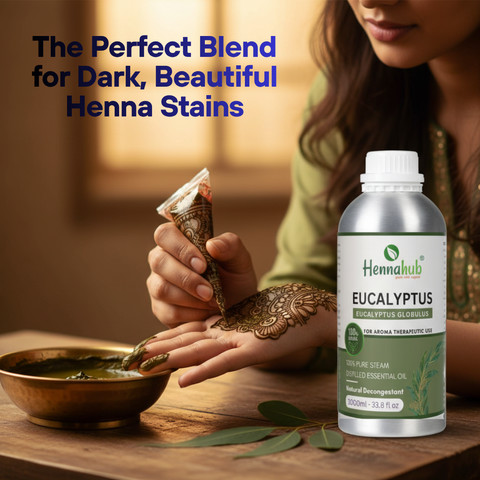 Pure Eucalyptus Essential Oil 1000ml Pack, Purity 95% | For Henna Artist