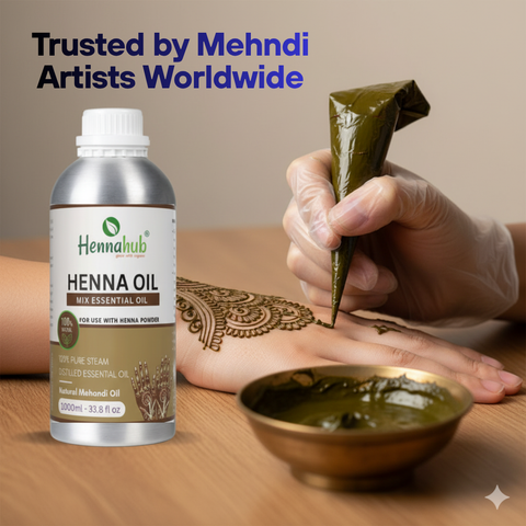 Pure Henna Oil 1000ml Pack, Purity 95% | For Henna Artist