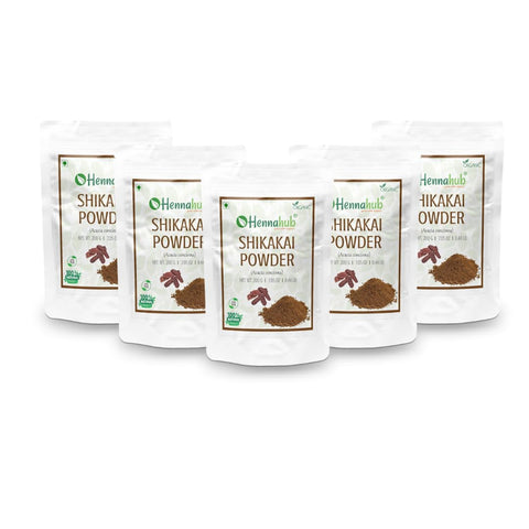 HENNAHUB Shikakai Powder 1 KG, (200 gm * 5 ) , 100% Pure and Natural