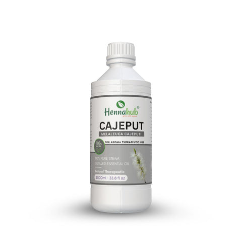 Pure Cajeput Essential Oil 1000ml Pack | Free 1 Kg BAQ Henna Powder | Purity 95%