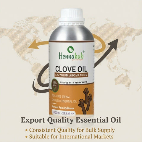 Pure Clove Essential Oil 1000ml Pack, Purity 95% | For Henna Artist