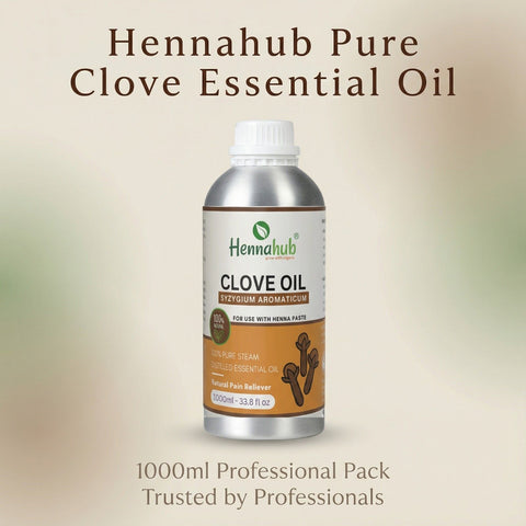 Pure Clove Essential Oil 1000ml Pack, Purity 95% | For Henna Artist