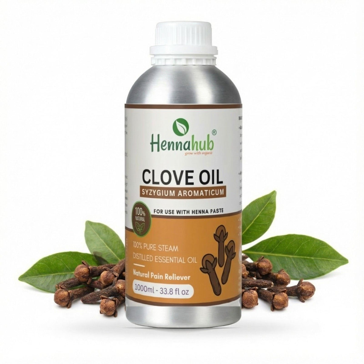 Pure Clove Essential Oil 1000ml Pack, Purity 95% | For Henna Artist