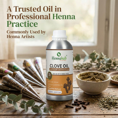 Pure Clove Essential Oil 1000ml Pack, Purity 95% | For Henna Artist