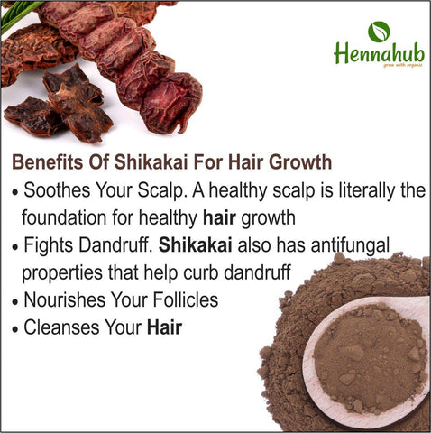 Organic Shikakai Powder for Hair care, 200gm - hennahubstore