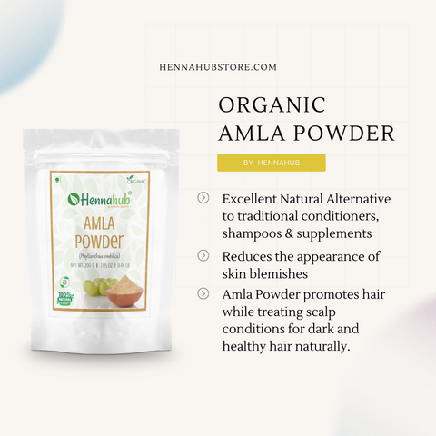 Organic Amla Powder for Hair Care 200gm - hennahubstore